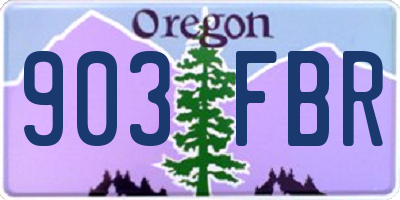 OR license plate 903FBR