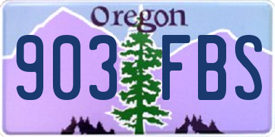 OR license plate 903FBS