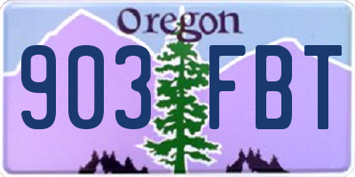 OR license plate 903FBT