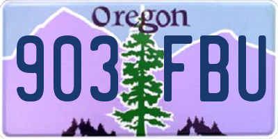 OR license plate 903FBU