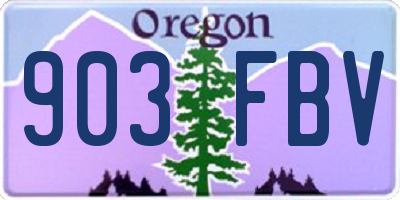 OR license plate 903FBV