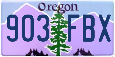 OR license plate 903FBX