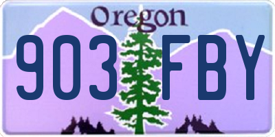 OR license plate 903FBY