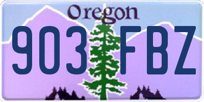 OR license plate 903FBZ