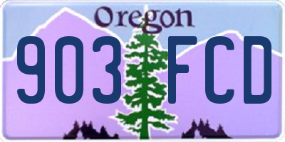 OR license plate 903FCD