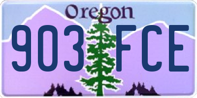 OR license plate 903FCE