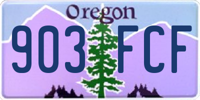 OR license plate 903FCF