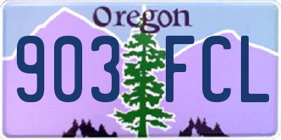 OR license plate 903FCL