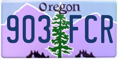 OR license plate 903FCR