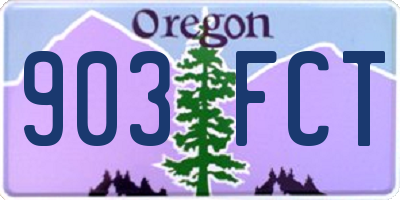 OR license plate 903FCT