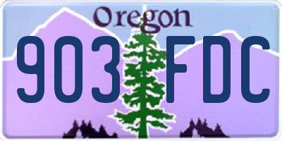 OR license plate 903FDC