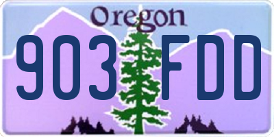 OR license plate 903FDD