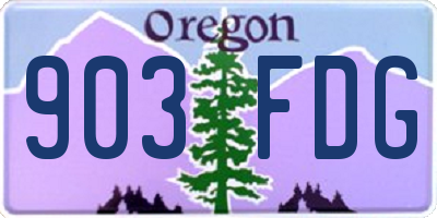OR license plate 903FDG