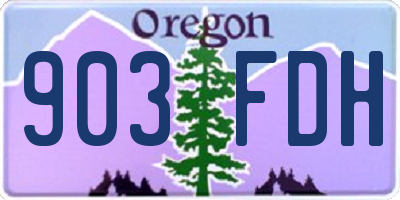 OR license plate 903FDH