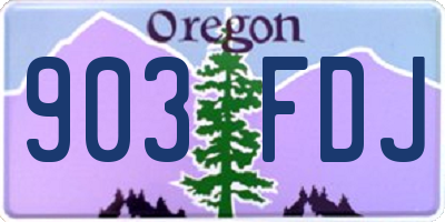 OR license plate 903FDJ