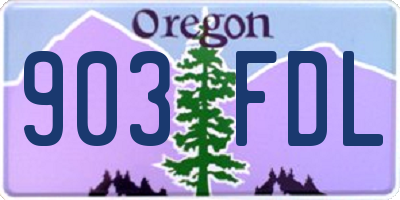 OR license plate 903FDL