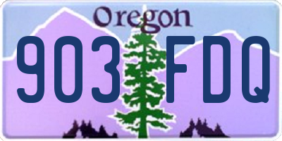 OR license plate 903FDQ