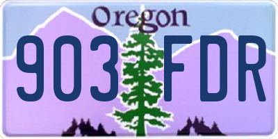 OR license plate 903FDR