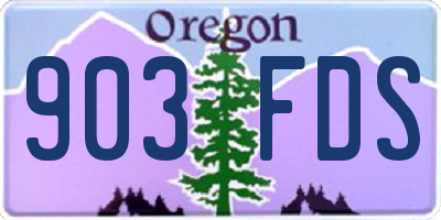 OR license plate 903FDS