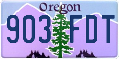 OR license plate 903FDT