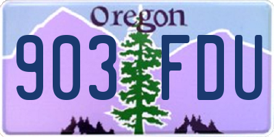 OR license plate 903FDU