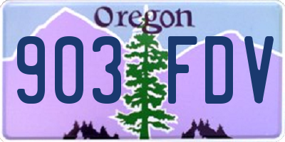 OR license plate 903FDV