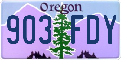 OR license plate 903FDY