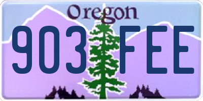 OR license plate 903FEE