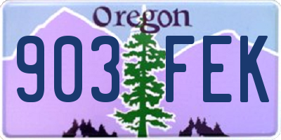 OR license plate 903FEK