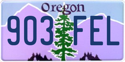 OR license plate 903FEL