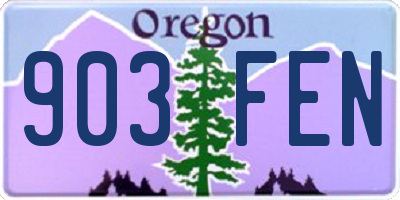 OR license plate 903FEN
