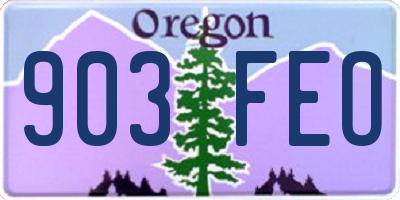 OR license plate 903FEO