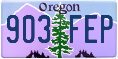 OR license plate 903FEP