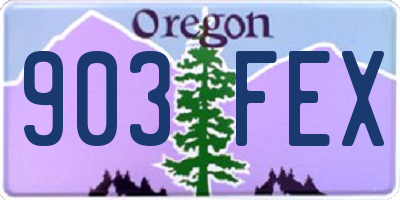 OR license plate 903FEX
