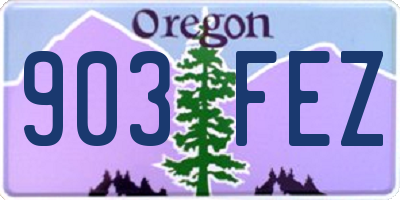 OR license plate 903FEZ