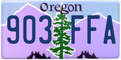 OR license plate 903FFA