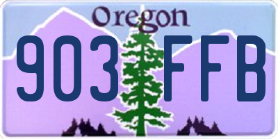 OR license plate 903FFB