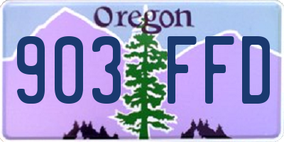 OR license plate 903FFD