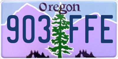 OR license plate 903FFE
