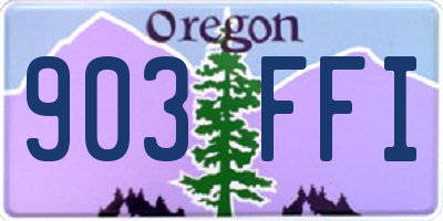OR license plate 903FFI