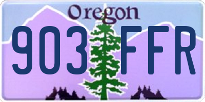 OR license plate 903FFR