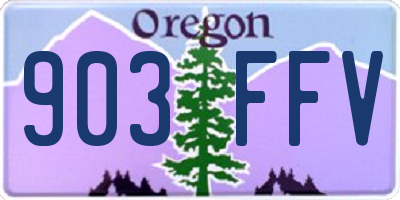 OR license plate 903FFV