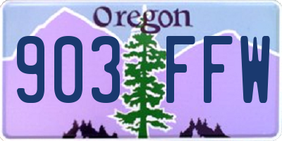 OR license plate 903FFW