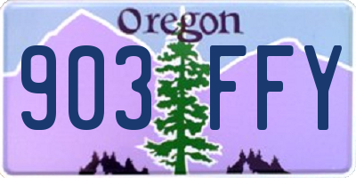 OR license plate 903FFY