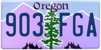 OR license plate 903FGA