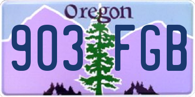 OR license plate 903FGB