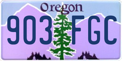 OR license plate 903FGC