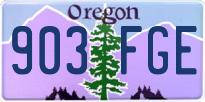 OR license plate 903FGE
