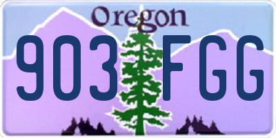 OR license plate 903FGG