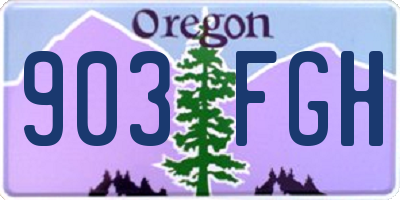 OR license plate 903FGH